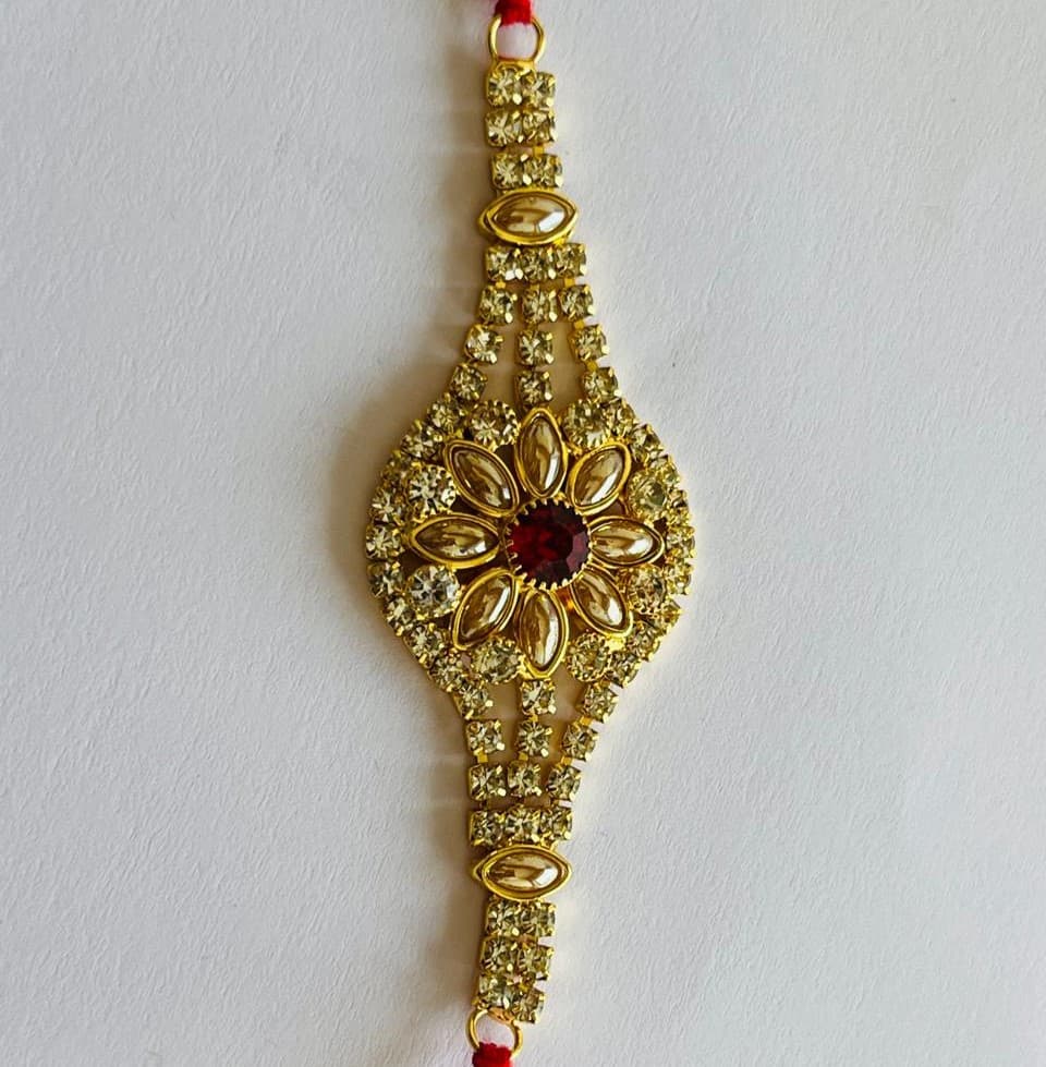 Peacock Feather Rakhi with authentic mor pankh
