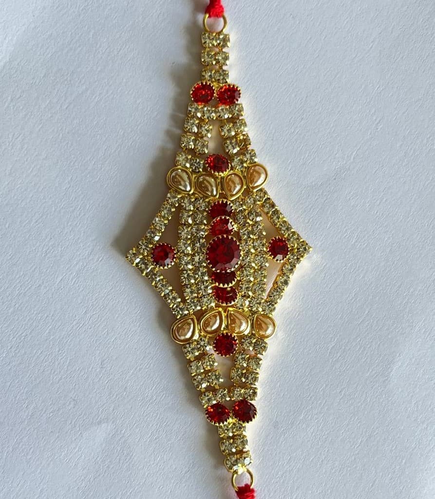 Royal Gold Designer Rakhi with premium elements